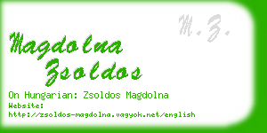 magdolna zsoldos business card